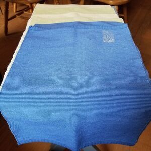 Placemats green ones 16"x18" blue a little longer 6 count